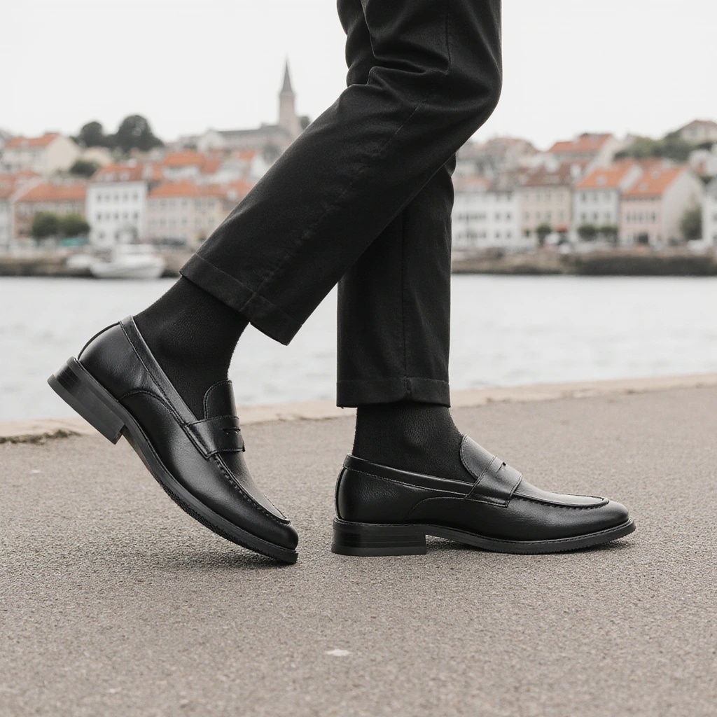 Men'S Shoes Hush Puppies - 남성용 블랙 페니 로퍼 클래식 비즈니스