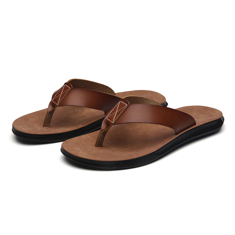 Men Shoes Everyday - 38-47 남성용 새 이탈리아 가죽 플립플롭