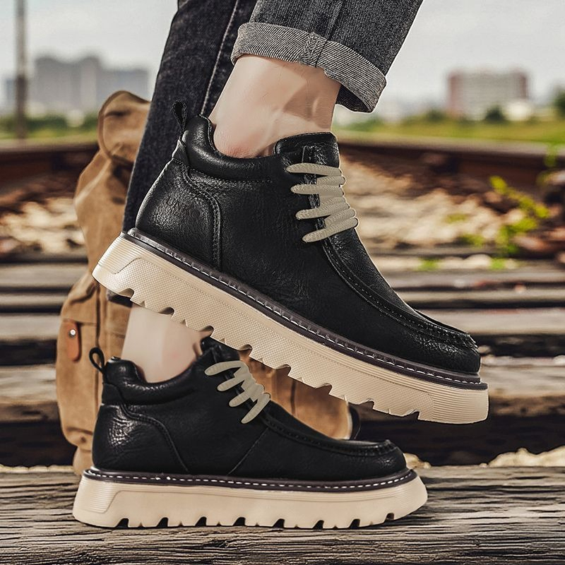 Men'S Shoes With Height Increase - 남성 겨울 첼시 부츠 영국 스타일