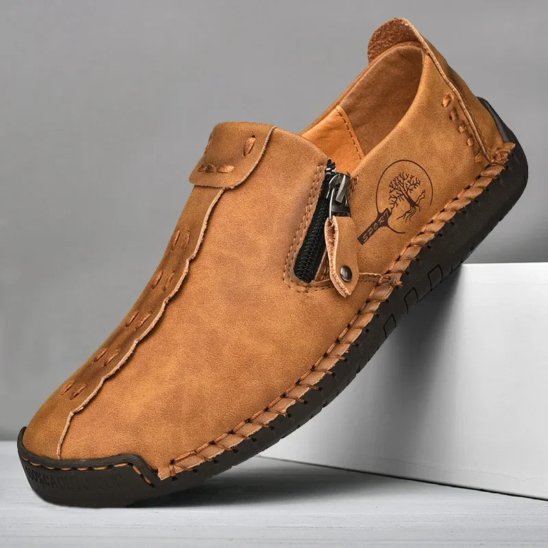 Men'S Shoes Clearance Sale - 남성용 핸드메이드 가죽 신발, 캐주얼 슬립온