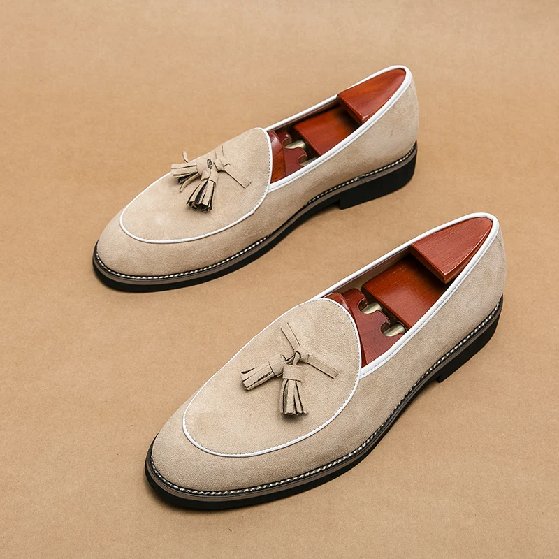 Men'S Shoes Quality Brands - 이탈리아 럭셔리 브랜드 스웨이드 남성용 술