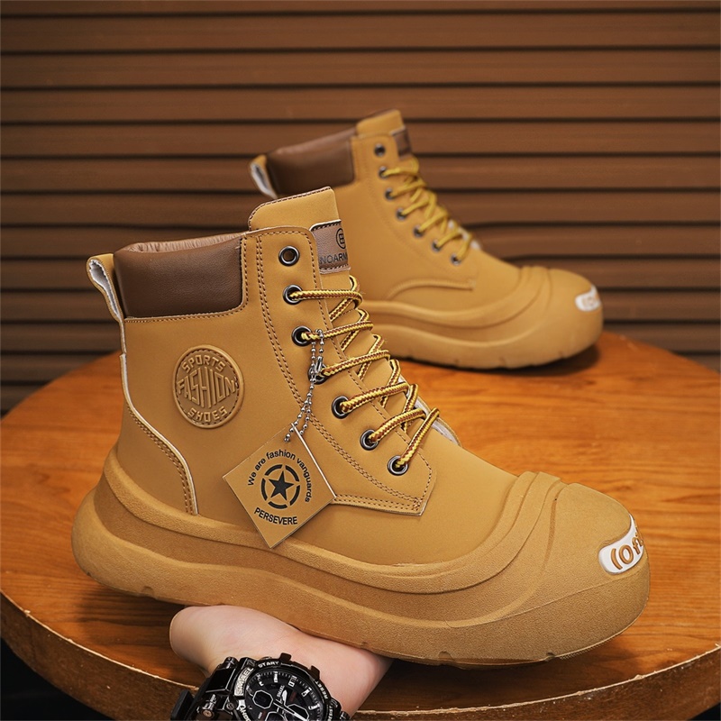 Men Shoes Everyday - 반바지 앵클 부츠 스타일리시하고 편안한 하이탑