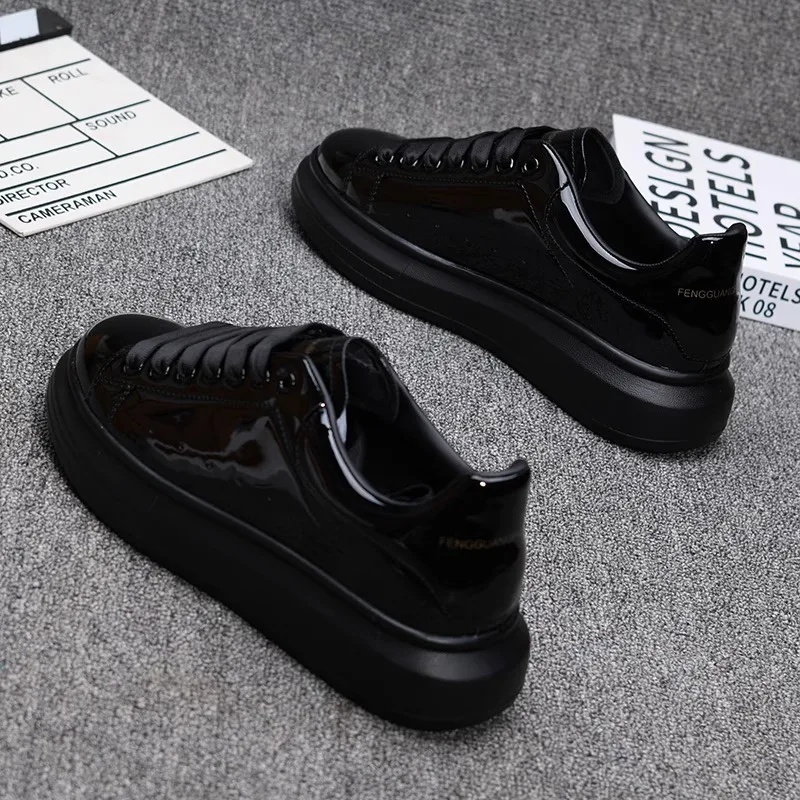2025년 래커 화이트 캐주얼 남녀공용 에나멜 가죽 스 - Men'S Shoes Casual Sneakers 리뷰 및 가격