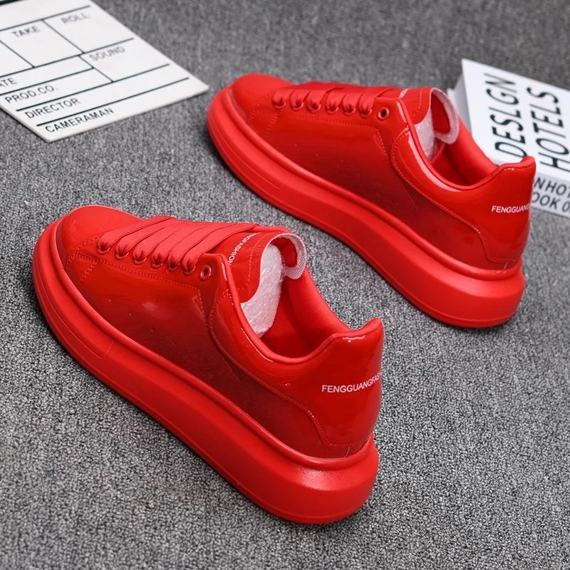 2025년 래커 화이트 캐주얼 남녀공용 에나멜 가죽 스 - Men'S Shoes Casual Sneakers 리뷰 및 가격