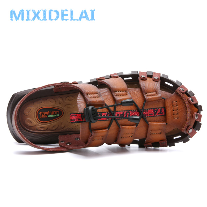 MIXIDELAI 새로운 핫 세일 남성 샌들 가죽 남성 - Men'S Shoes Clearance Sale 리뷰 및 가격