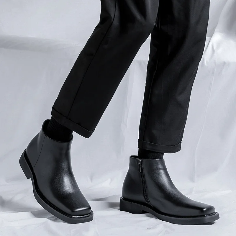 블랙 새로운 패션 남성 캐주얼 가죽 신발 가을 겨울 드 - Men'S Shoes Hush Puppies 리뷰 및 가격