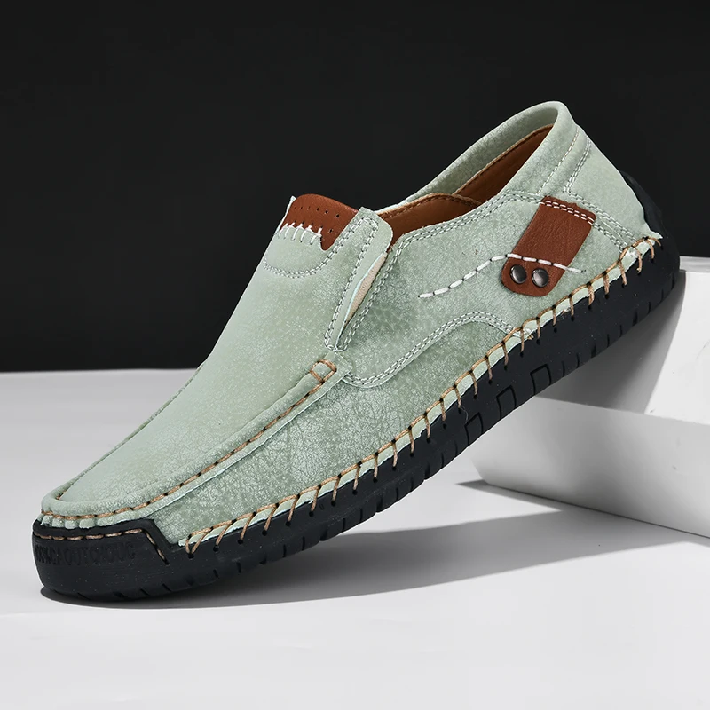 용수철 핸드메이드 남성용 신발, 편안한 슬립온 로퍼,  - Men'S Shoes Clearance Sale 리뷰 및 가격