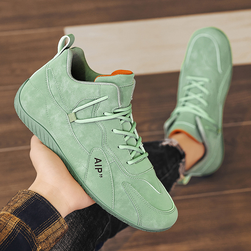 로퍼 남성 캐주얼 스포츠화 그린 가죽 하이탑 레이스업  - Men'S Shoes Clearance Sale 리뷰 및 가격