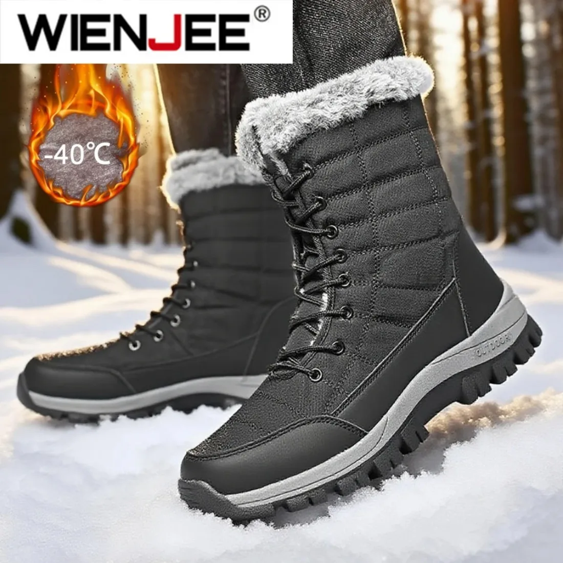 남성 겨울 스노우 부츠 방수 모피 안감 따뜻한 발목 부 - Hiking Boot Waterproof 리뷰 및 가격
