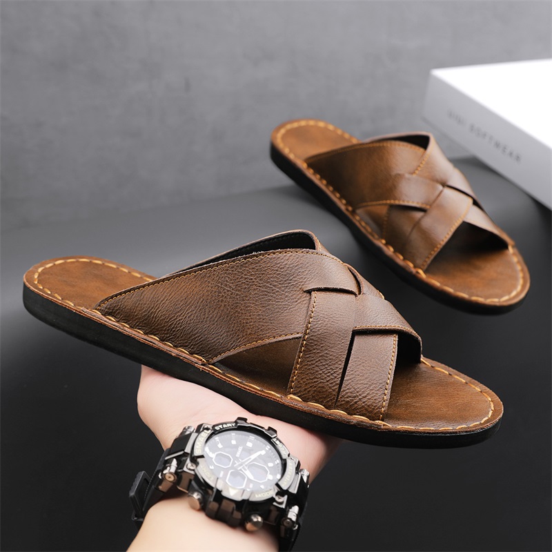 정품 가죽 남성 캐주얼 샌들 여름 남성 슬리퍼 야외 통 - Men'S Shoes Hush Puppies 리뷰 및 가격