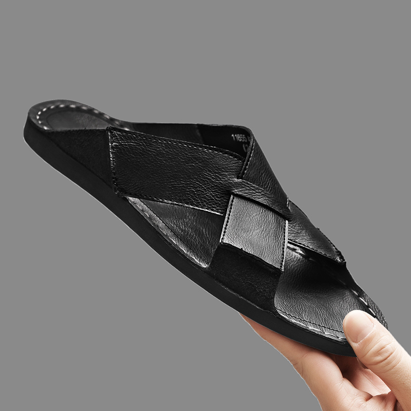 패션 정품 가죽 남성 슬리퍼 여름 남성 샌들 야외 비치 - Men'S Shoes Hush Puppies 리뷰 및 가격