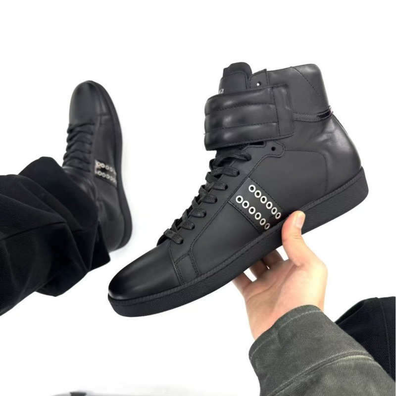 남성용 천연 가죽 하이탑 스니커즈 2026 레트로 후크 - Men Shoes White Colour 리뷰 및 가격