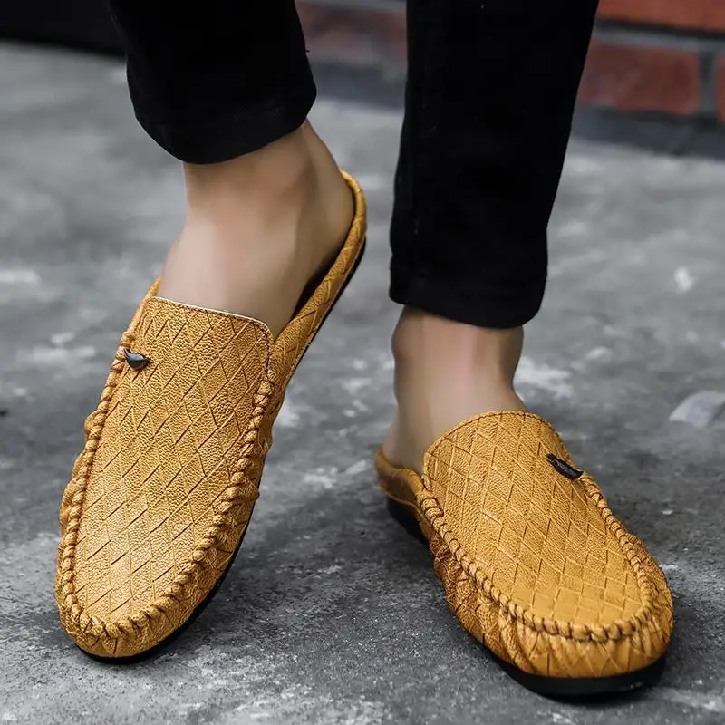 남성용 슬리퍼 슬립온 작업복 가죽 캐주얼 신발 저렴한  - Men'S Shoes Clearance Sale 리뷰 및 가격