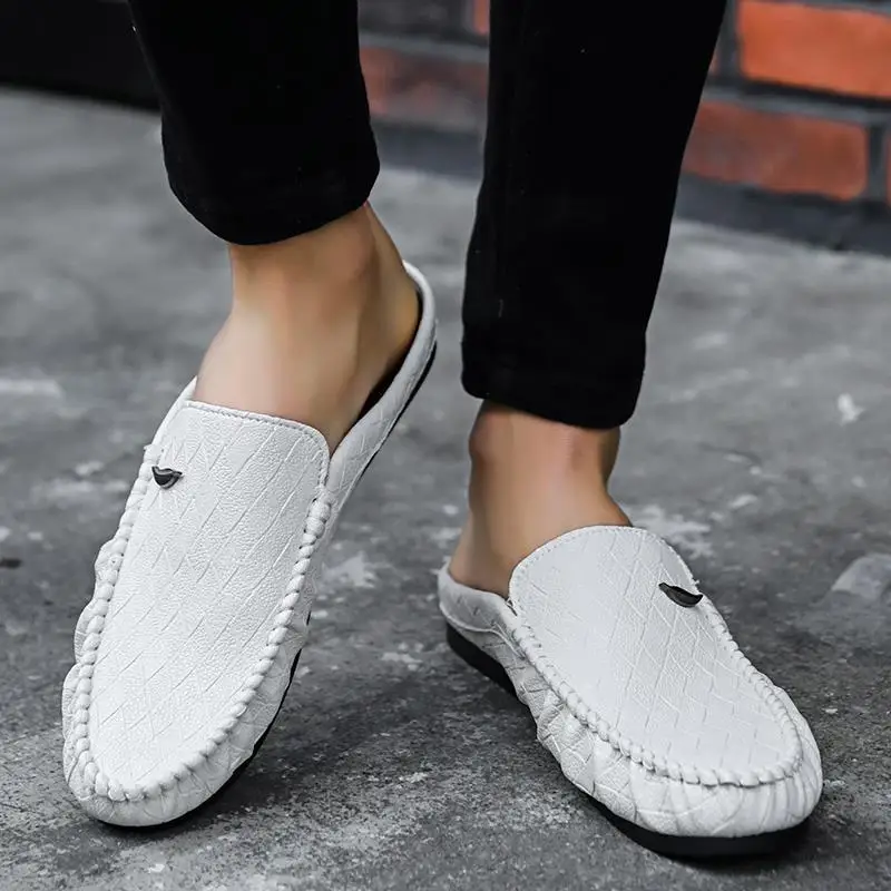 남성용 슬리퍼 슬립온 작업복 가죽 캐주얼 신발 저렴한  - Men'S Shoes Clearance Sale 리뷰 및 가격