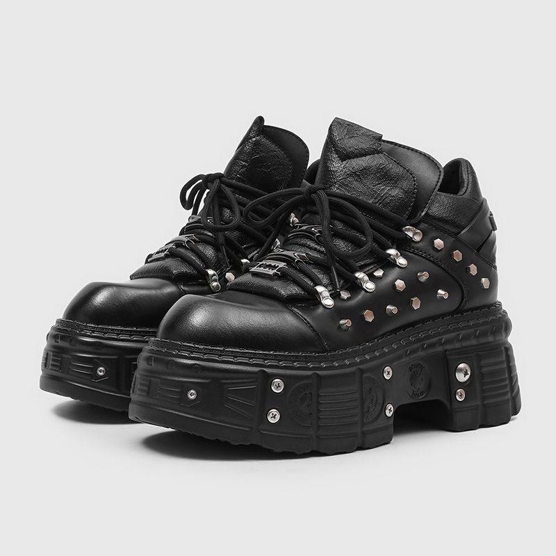 새로운 고딕 펑크 남성 플랫폼 신발 패션 블랙 가죽 청 - Men'S Shoes With Height Increase 리뷰 및 가격