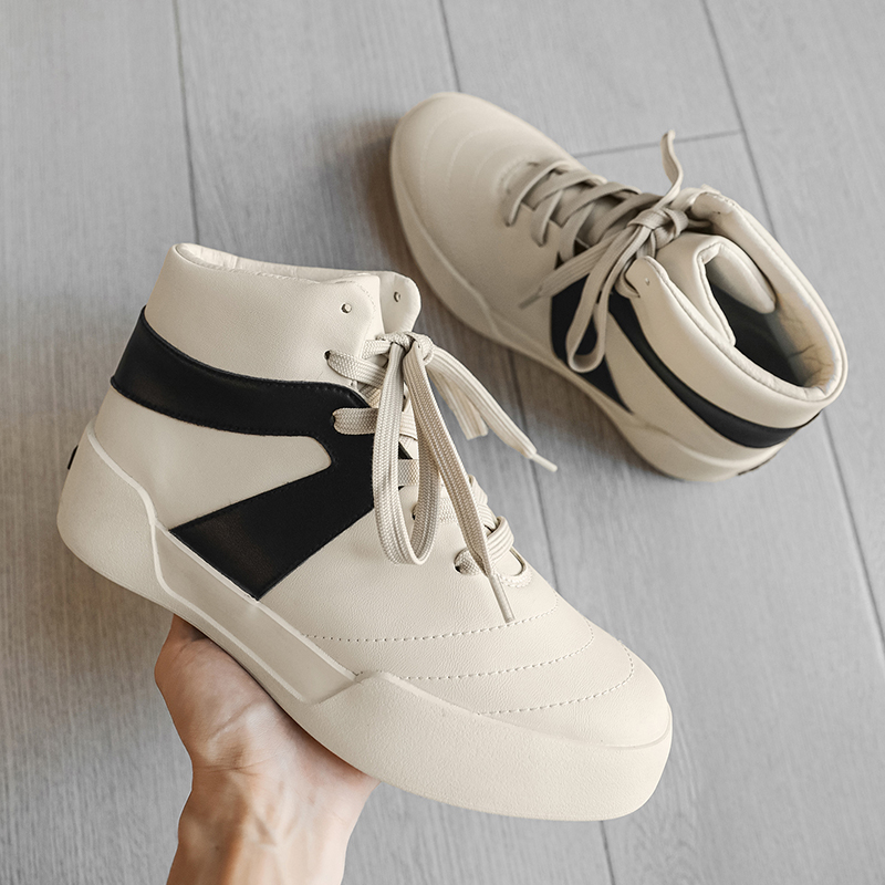 패션 라이트 미끄럼 방지 하이탑 화이트 슈즈 2025  - Men Shoes White Colour 리뷰 및 가격