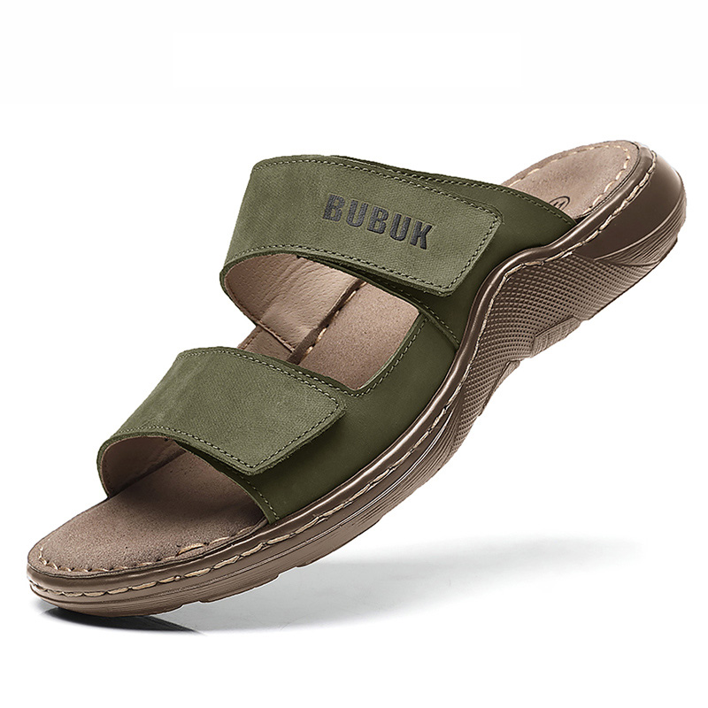 첫 번째 레이어 소가죽 남성용 스포츠 샌들, 오픈 토  - Men'S Shoes Hush Puppies 리뷰 및 가격