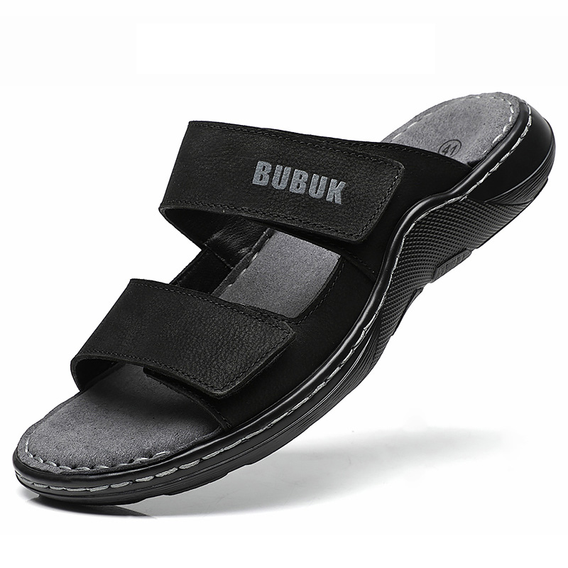 첫 번째 레이어 소가죽 남성용 스포츠 샌들, 오픈 토  - Men'S Shoes Hush Puppies 리뷰 및 가격