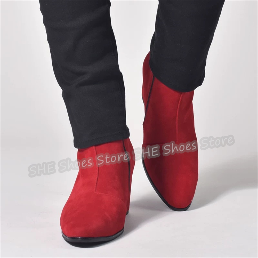 남성용 하이탑 천연 가죽 첼시 부츠 레트로 라운드 토  - Men Shoes For Wedding 리뷰 및 가격