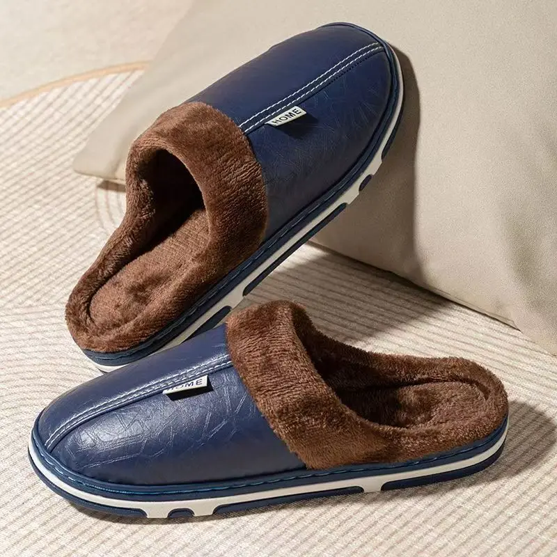 남성용 빅사이즈 겨울 슬리퍼 실내 PU 가죽 홈 방수  - Men'S Shoes Hush Puppies 리뷰 및 가격