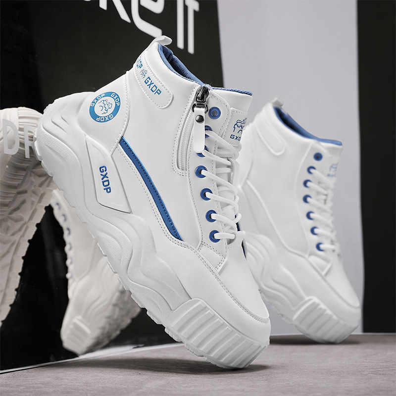 키높이 논슬립 신발 남성용 하이탑 화이트 가죽 스니커즈 - Men'S Shoes With Height Increase 리뷰 및 가격