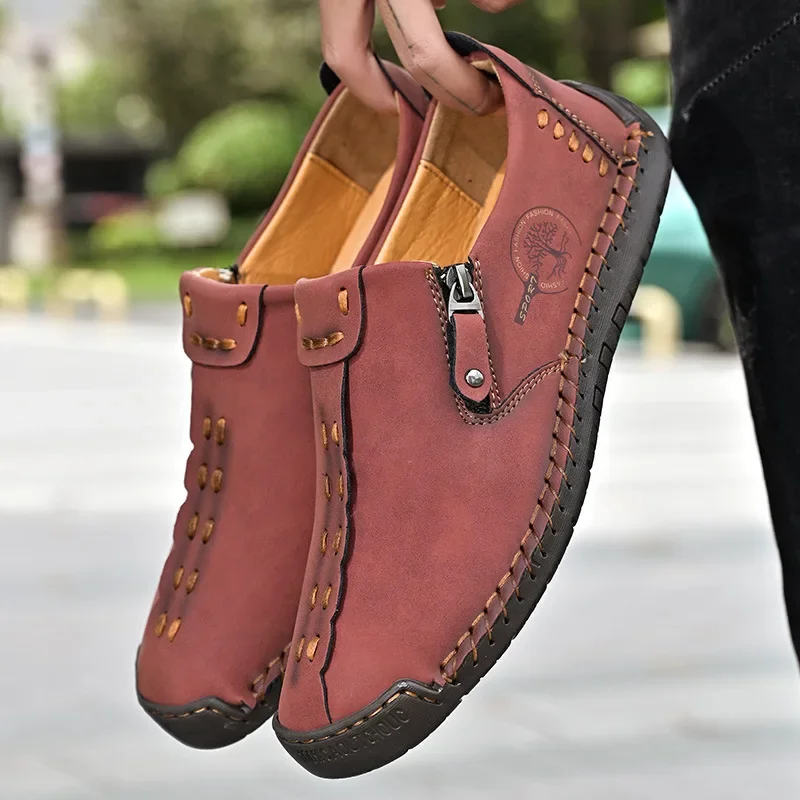남성용 핸드메이드 가죽 신발, 캐주얼 슬립온 로퍼, 통 - Men'S Shoes Clearance Sale 리뷰 및 가격