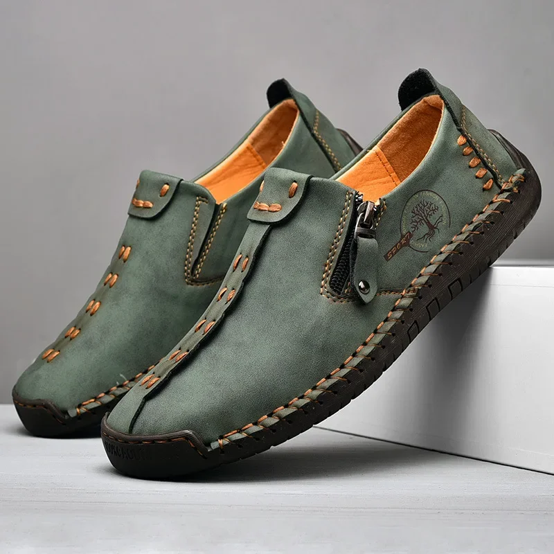 남성용 핸드메이드 가죽 신발, 캐주얼 슬립온 로퍼, 통 - Men'S Shoes Clearance Sale 리뷰 및 가격