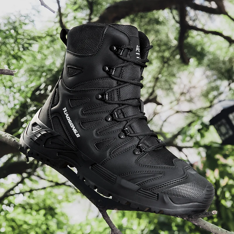 남성용 야외 하이킹 전술 부츠 발목 사막 부츠 스포츠  - Hiking Boot Waterproof 리뷰 및 가격
