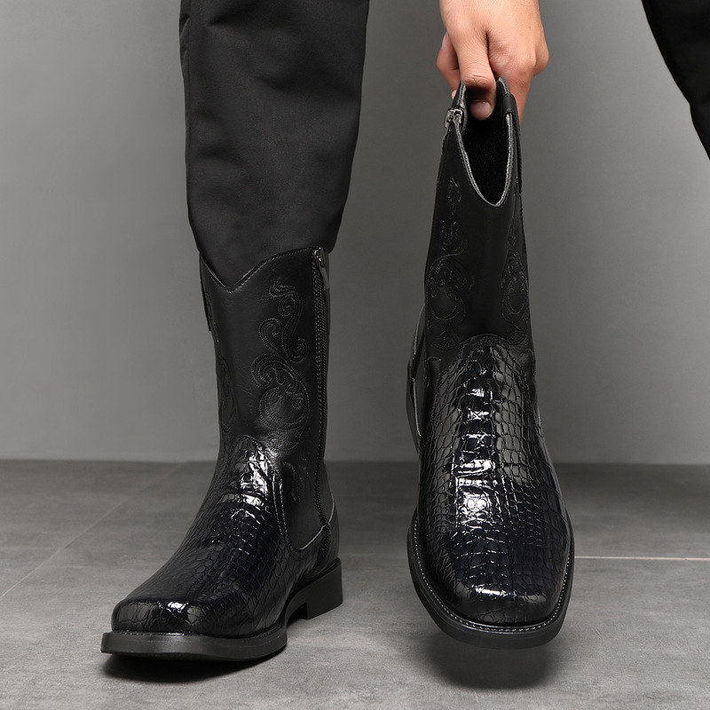 남성 와이드 핏 톨 카우보이 부츠 2025년 가을 PU - Men'S Shoes Wide Width 리뷰 및 가격