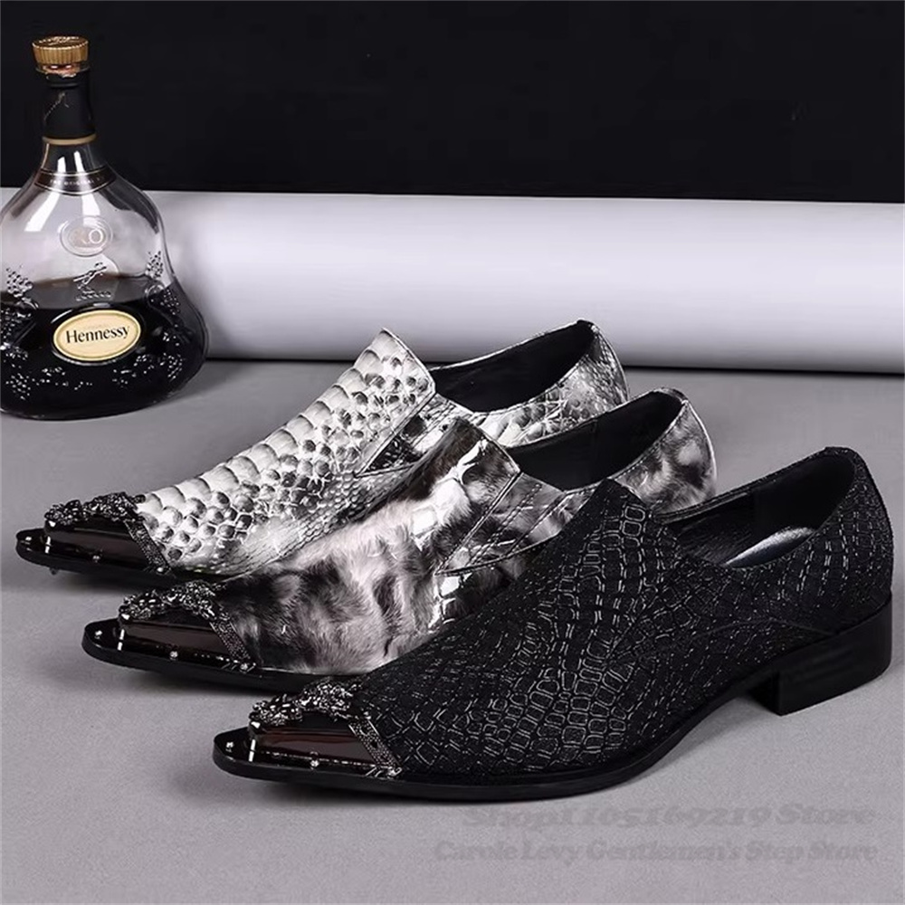 금속 뾰족한 발가락 남성 캐주얼 가죽 신발 바 무대 런 - Men Shoes For Wedding 리뷰 및 가격