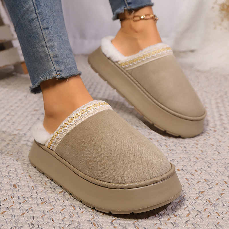 여성용 겨울용 따뜻한 털 슬리퍼, 실내용 여성용 보온  - Men'S Shoes Grip 리뷰 및 가격